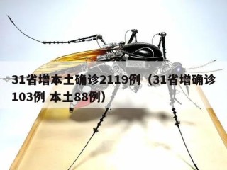 31省增本土确诊2119例（31省增确诊103例 本土88例）